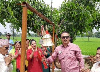 छोराको जन्मोत्सवमा मन्दिरलाई घण्टी