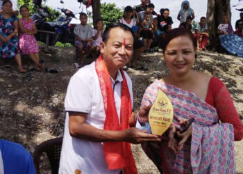 भूतपूर्व राष्ट्रिय खेलाडी सन्देश श्रेष्ठलाई गृह नगरमा सम्मान