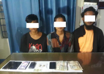 खैरो हिरोईनसहित तीन जना पक्राउ