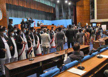 संसदमा आज पनि एमाले सांसदको नाराबाजी