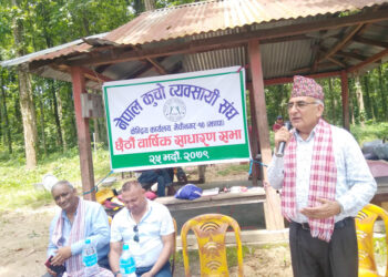 सांसद मैनालीले भने–‘धम्काएर चन्दा माग्ने होइन, भोट माग’