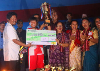 धनकुटाले जित्यो खुदुनाबारी गोल्डकपको उपाधि