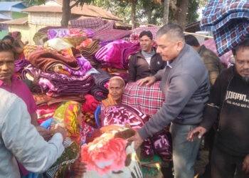 बिएण्डसीले बाढ्यो विपन्नलाई कम्बल र डसना