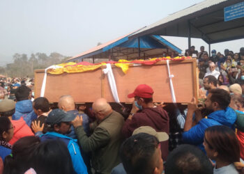बिर्तामोड आइपुग्यो निराकार पाण्डेको शब