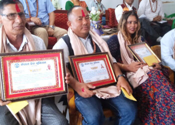 यूनियनले गर्यो चार पत्रकारलाई सम्मान