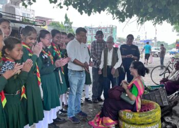 हाेराइजनले राख्यो बस बिसौनीमा टायर सिट