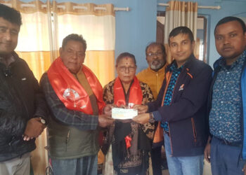 ढुंगाना दम्पत्तिद्वारा तीन लाख ५१ हजार सहयोग