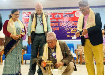 विवादकाबीच मेचीनगरमा युवा संघको सपथ ग्रहण