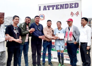 महिला फुटबल खेलको उपाधि मेचीनगर–४ लाई