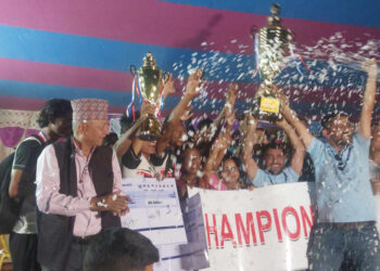 वडा नं. १० बन्यो ‘प्रथम मेचीनगर स्पोर्ट्स मेनिया’ च्याम्पियन