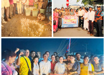 संविधान दिवस : धुलाबारी चोकमा दिप प्रज्वलन