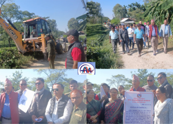 नकलबन्दा चिया बगानमा नगरपालिकाले चलायो डोजर (भिडियोसहित)