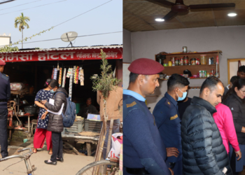 सैनिक मोडका किराना पसल र होटलहरुको अनुगमन