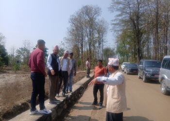 धुलाबारी–इरौंटार निर्माणाधीन सडकको प्रगति ६५ प्रतिशत