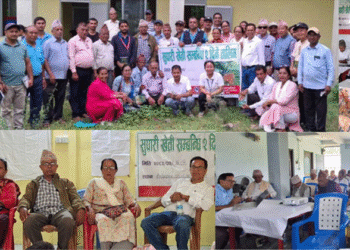 कृषकलाई सुपारी खेती सम्बन्धी तालिम दिँदै मेचीनगर