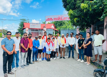 थाइल्याण्डबाट फर्किएका खेलाडी र रेफ्रीलाई काँकरभिट्टामा स्वागत