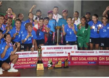 पुलिसलाई झापा महिला गोल्डकपको उपाधि