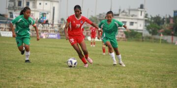 चन्द्रगढीमा महिला गाेल्डकप : पुलिस क्वार्टर फाइनलमा