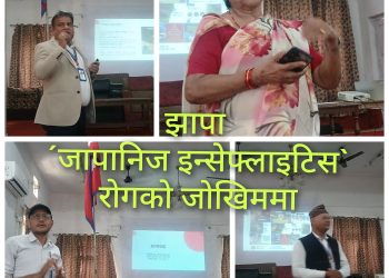 झापामा ५ लाख मानिसलाई ´जापानिज इन्सेफ्लाइटिस` विरूद्धकाे खाेप लगाइने