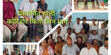 प्रस्तावित हात्ती काेरिडाेर फिर्ता लिन अभियानकाे माग